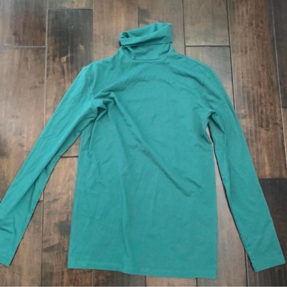 Weekday Teal Turtleneck Top